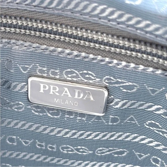 Prada Light Blue Cosmetic Bag/Wrislet - Picture 8 of 10